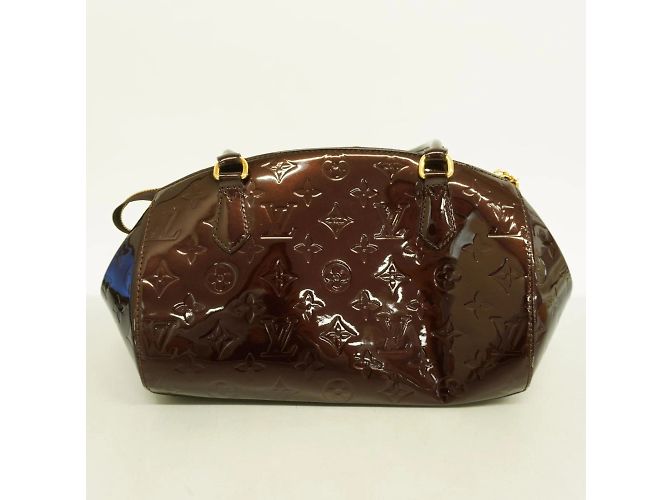 Borsa tote Vernis Sherwood PM di Louis Vuitton in Amarante Bordò - vista 13