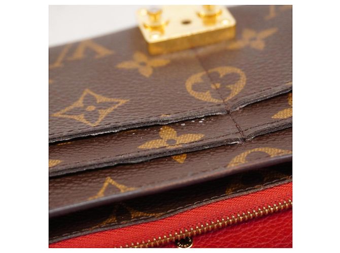 Lange Geldbörse Louis Vuitton Monogram Pallas M58414 Braun Fuschia - Ansicht 10