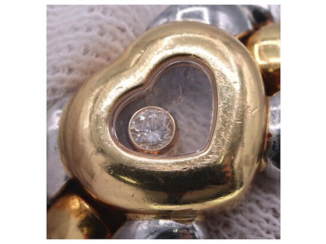 Anello Chopard Happy Diamond Heart in oro giallo 18K e acciaio inossidabile - vista 3