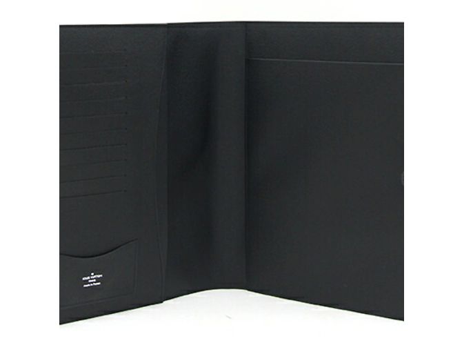 Copertura per notebook in pelle Taiga Louis Vuitton in Ardoise e Nero Grigio - vista 3