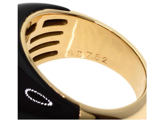 Timeless Anello in oro giallo 18K con calcedonio bianco, onice e diamanti per donne Chanel - vista 5