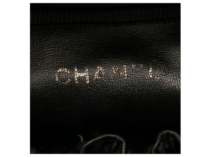 Borsa a mano Vanity in pelle caviar Chanel nera e oro Nero D'oro - vista 7