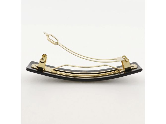 Timeless Fermaglio Chanel Coco Mark in nero con strass - vista 3