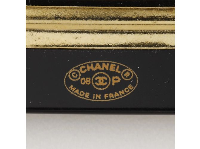 Timeless Fermaglio Chanel Coco Mark in nero con strass - vista 4