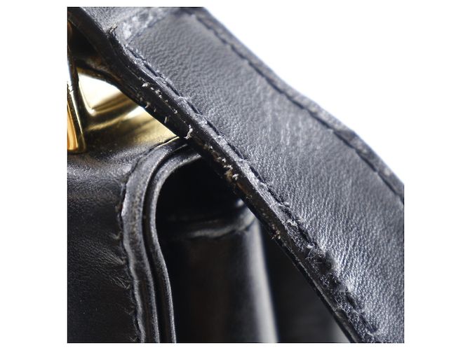 Borsa a spalla in pelle nera Gancini di Salvatore Ferragamo Nero - vista 14