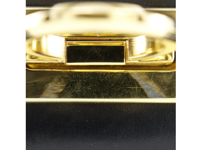 Borsa a spalla in pelle nera Gancini di Salvatore Ferragamo Nero - vista 8