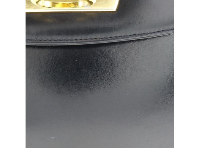 Borsa a spalla in pelle nera Gancini di Salvatore Ferragamo Nero - vista 9