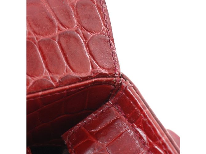 Borsa a Spalla Gancini Salvatore Ferragamo - Pelle Rossa Rosso - vista 11