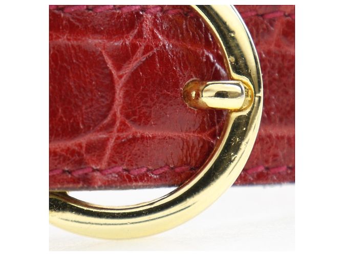 Borsa a Spalla Gancini Salvatore Ferragamo - Pelle Rossa Rosso - vista 14