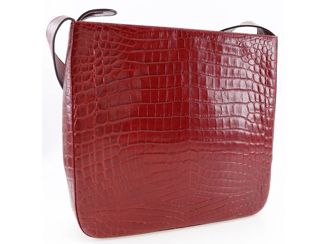 Borsa a Spalla Gancini Salvatore Ferragamo - Pelle Rossa Rosso - vista 3