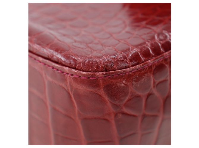 Borsa a Spalla Gancini Salvatore Ferragamo - Pelle Rossa Rosso - vista 4