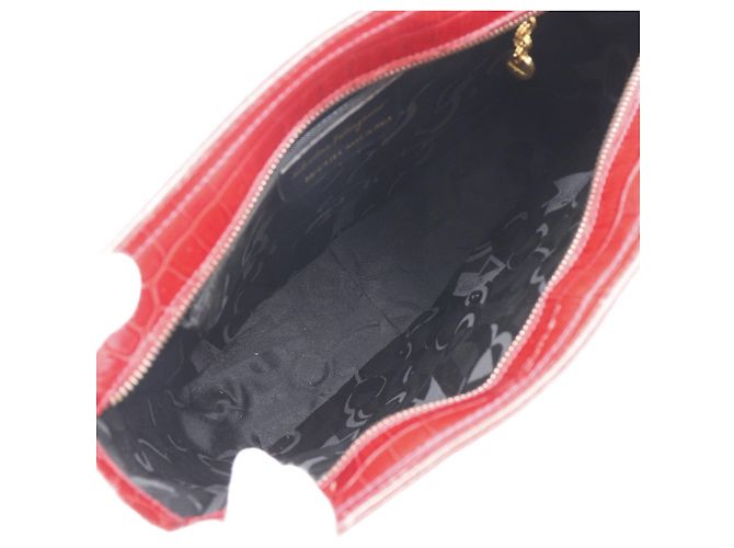 Borsa a Spalla Gancini Salvatore Ferragamo - Pelle Rossa Rosso - vista 5