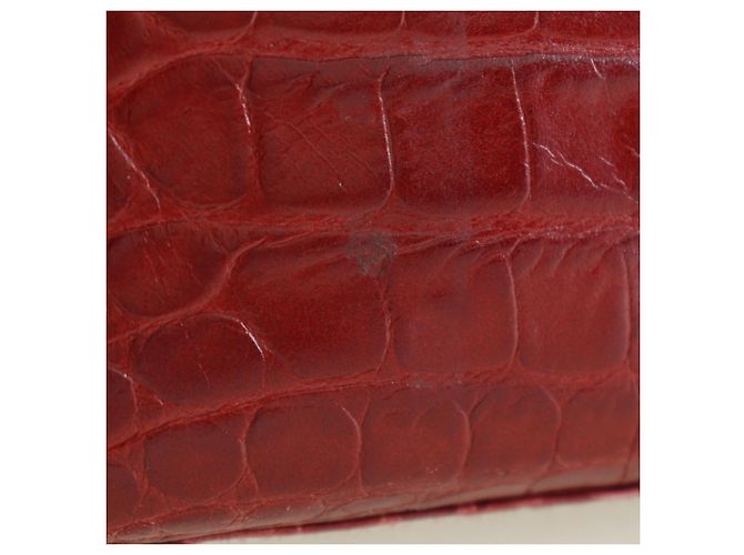 Borsa a Spalla Gancini Salvatore Ferragamo - Pelle Rossa Rosso - vista 6
