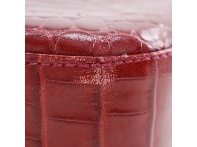 Borsa a Spalla Gancini Salvatore Ferragamo - Pelle Rossa Rosso - vista 7