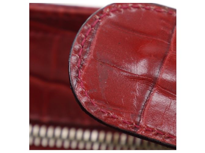 Borsa a Spalla Gancini Salvatore Ferragamo - Pelle Rossa Rosso - vista 8