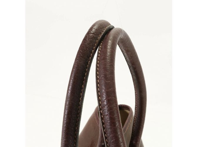Hermès Borsa a spalla in pelle Hermes Garden PM Marrone - vista 6
