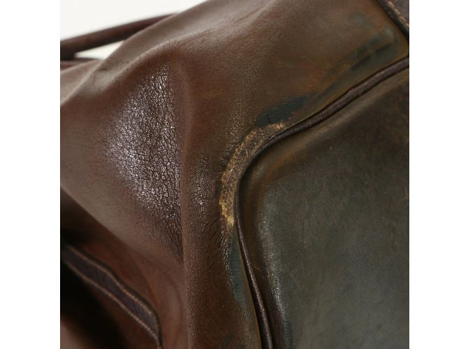 Hermès Borsa a spalla in pelle Hermes Garden PM Marrone - vista 8