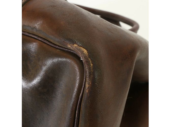 Hermès Borsa a spalla in pelle Hermes Garden PM Marrone - vista 9
