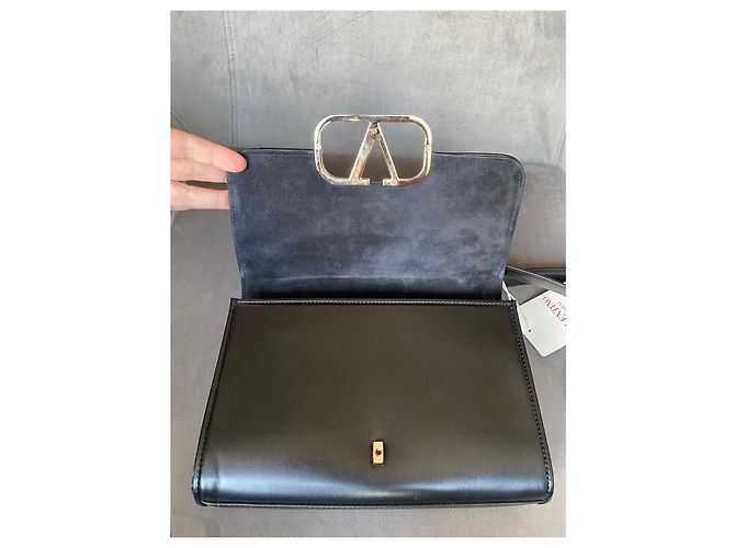 Borsa Valentino Vlogo in pelle nera Nero - vista 10