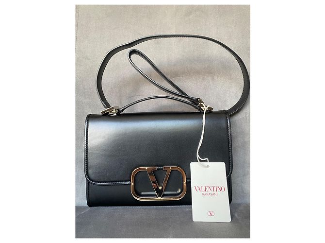 Borsa Valentino Vlogo in pelle nera Nero - vista 2