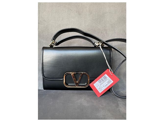 Borsa Valentino Vlogo in pelle nera Nero - vista 3