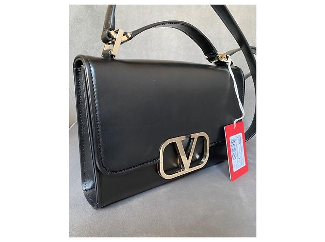 Borsa Valentino Vlogo in pelle nera Nero - vista 5