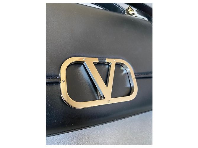 Borsa Valentino Vlogo in pelle nera Nero - vista 6