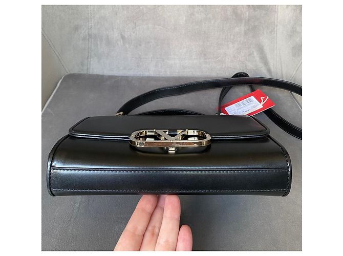 Borsa Valentino Vlogo in pelle nera Nero - vista 7
