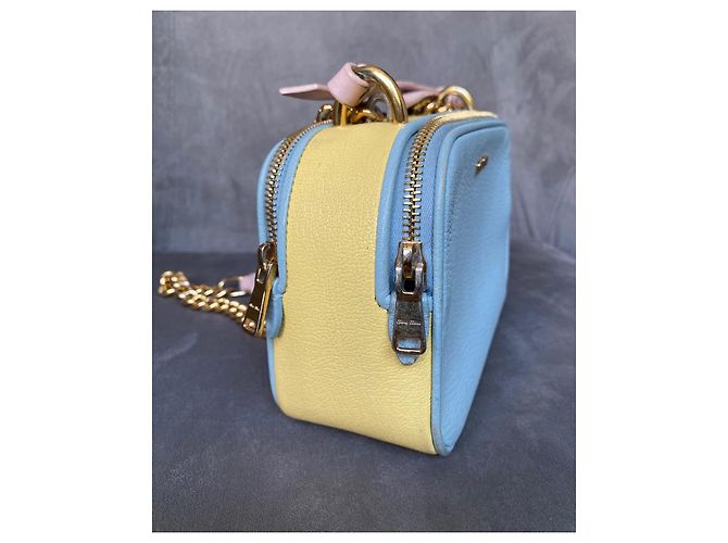 Borsa a spalla Miu Miu Camera azzurro pelle Blu chiaro - vista 10