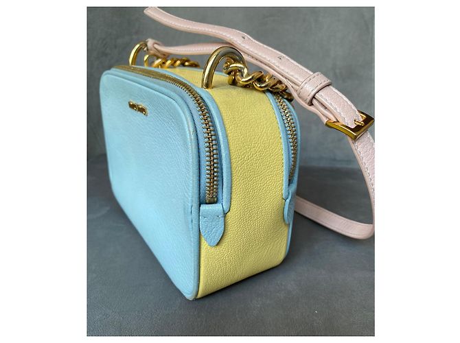 Borsa a spalla Miu Miu Camera azzurro pelle Blu chiaro - vista 11