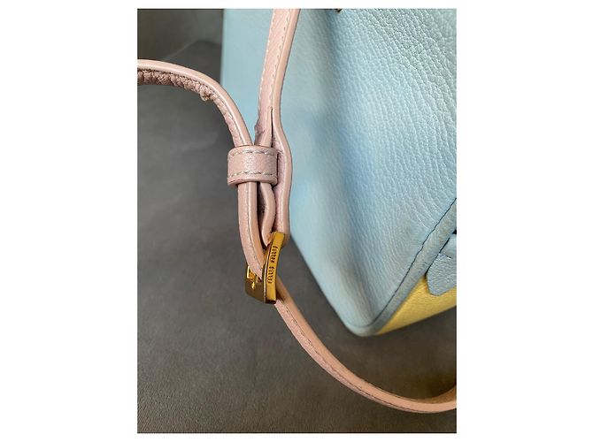 Borsa a spalla Miu Miu Camera azzurro pelle Blu chiaro - vista 13