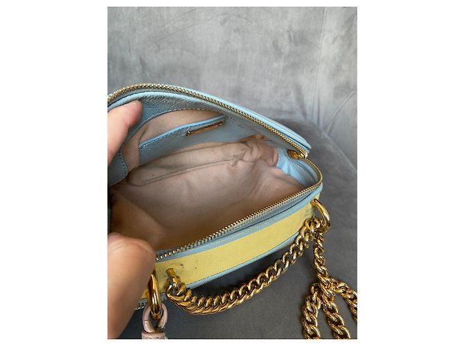 Borsa a spalla Miu Miu Camera azzurro pelle Blu chiaro - vista 15