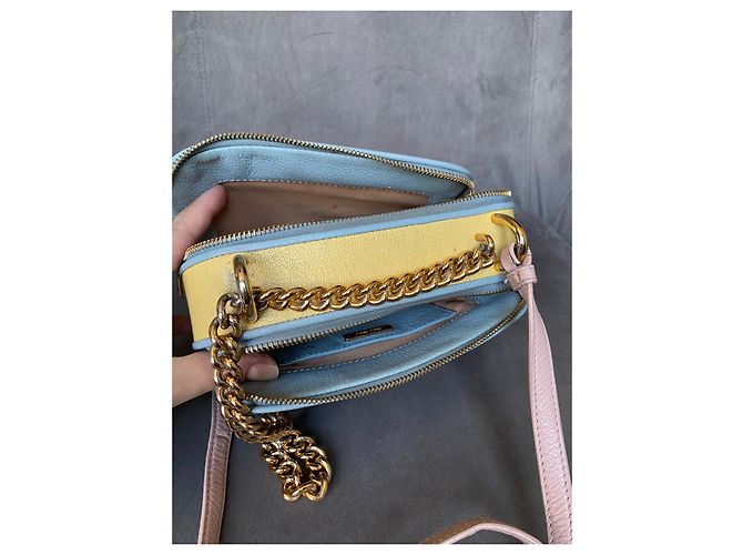 Borsa a spalla Miu Miu Camera azzurro pelle Blu chiaro - vista 16
