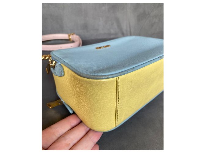 Borsa a spalla Miu Miu Camera azzurro pelle Blu chiaro - vista 8
