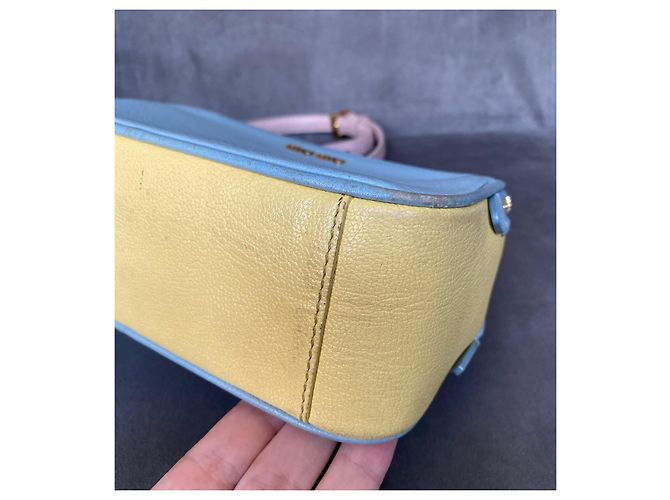 Borsa a spalla Miu Miu Camera azzurro pelle Blu chiaro - vista 9