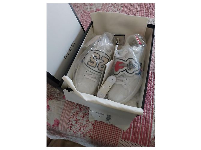 Sneaker Gucci Ace in pelle bianca Bianco - vista 5