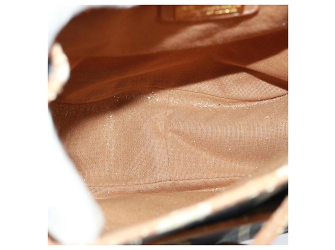 Autre Marque Borsa a spalla Burberrys Nova Check in pelle PVC blu Auth 78851 Beige - vista 12