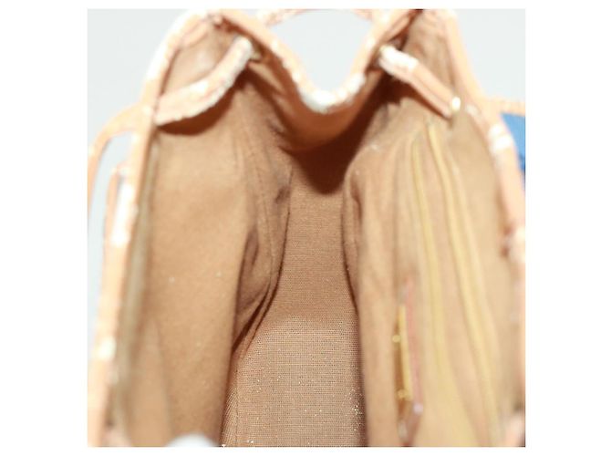 Autre Marque Borsa a spalla Burberrys Nova Check in pelle PVC blu Auth 78851 Beige - vista 22
