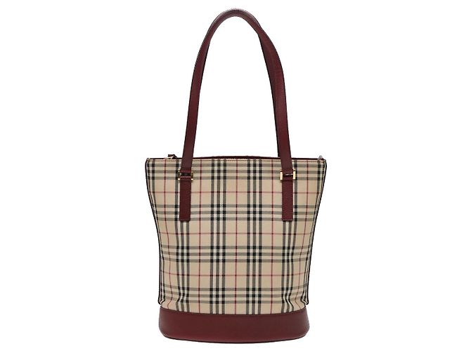 BURBERRY Nova Check Tote Bag aus Canvas Beige Auth mr278 - Ansicht 13