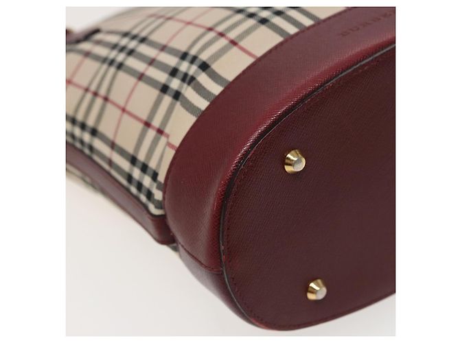BURBERRY Nova Check Tote Bag aus Canvas Beige Auth mr278 - Ansicht 14