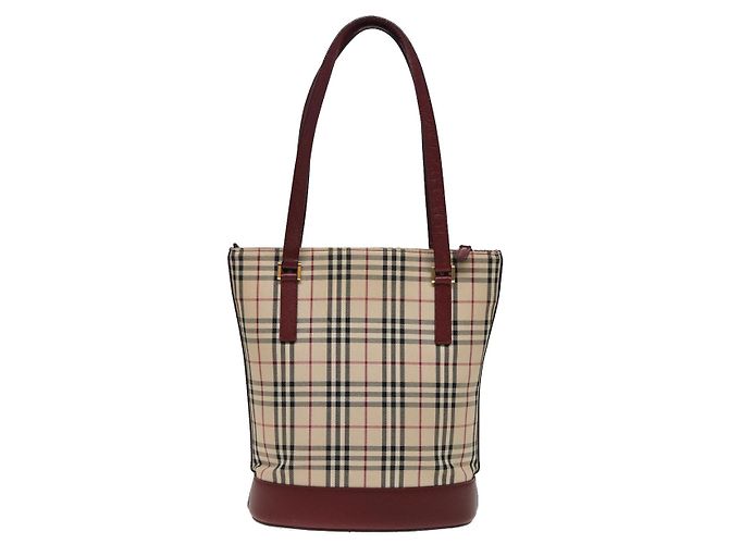 BURBERRY Nova Check Tote Bag aus Canvas Beige Auth mr278 - Ansicht 2