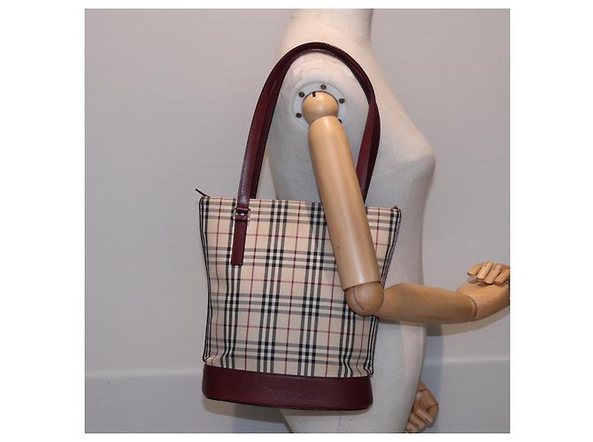 BURBERRY Nova Check Tote Bag aus Canvas Beige Auth mr278 - Ansicht 25