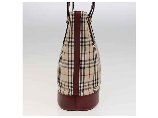 BURBERRY Nova Check Tote Bag aus Canvas Beige Auth mr278 - Ansicht 3
