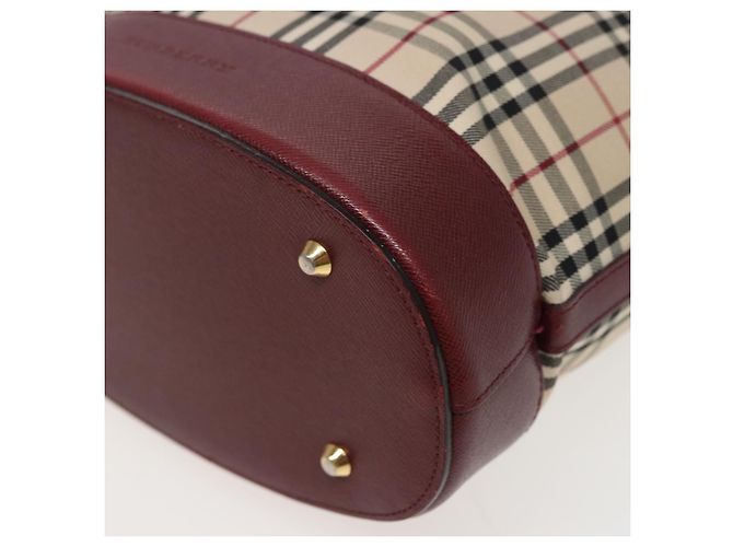 BURBERRY Nova Check Tote Bag aus Canvas Beige Auth mr278 - Ansicht 9