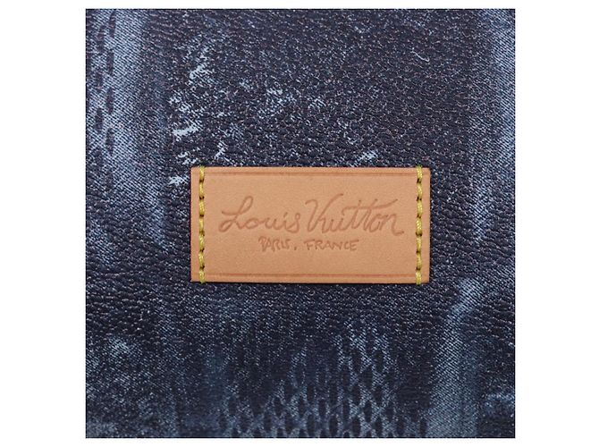 LOUIS VUITTON Borsa Keepall Bandoulière 50 Damier Salt Blu N50059 LV Auth 78375S - vista 17