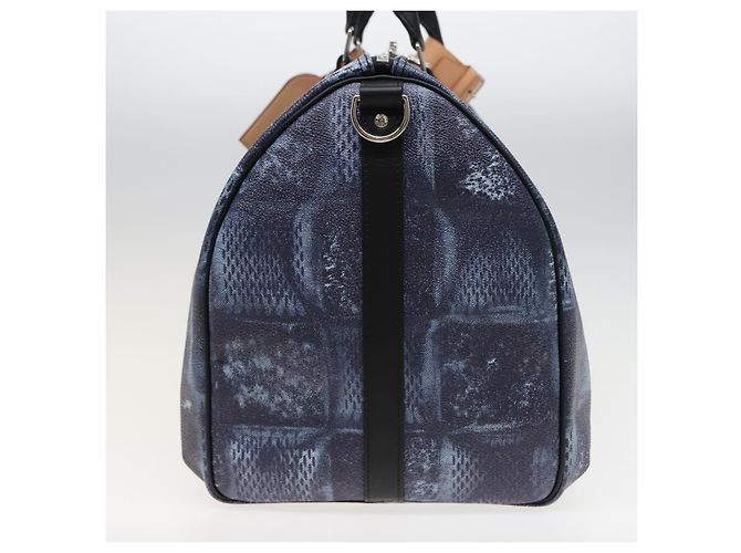 LOUIS VUITTON Borsa Keepall Bandoulière 50 Damier Salt Blu N50059 LV Auth 78375S - vista 4