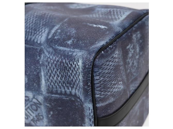 LOUIS VUITTON Borsa Keepall Bandoulière 50 Damier Salt Blu N50059 LV Auth 78375S - vista 9