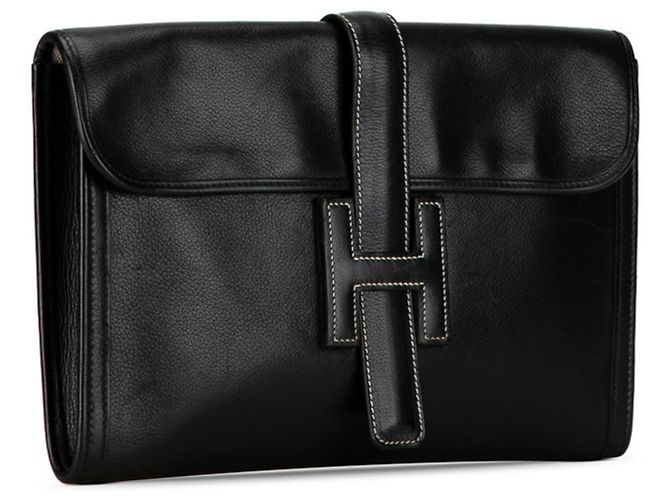 Borsa Clutch Jige PM di Hermès in pelle di vitello nera Nero - vista 2