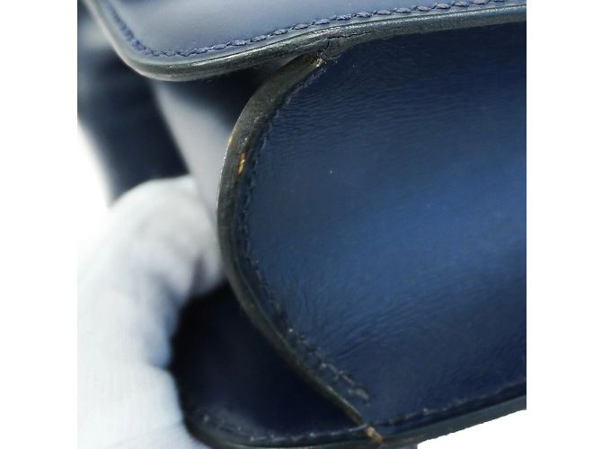 Hermès Borsa a spalla Hermes Dolly in pelle box navy Blu navy - vista 11