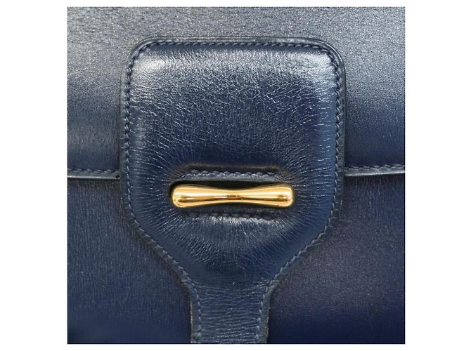 Hermès Borsa a spalla Hermes Dolly in pelle box navy Blu navy - vista 12